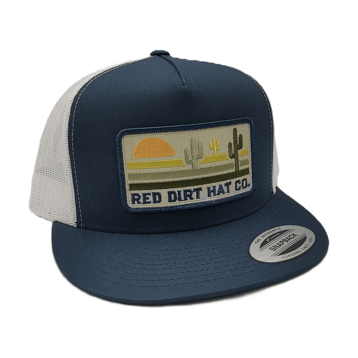 Red Dirt Ranchero Navy and White Hat-RDHC398