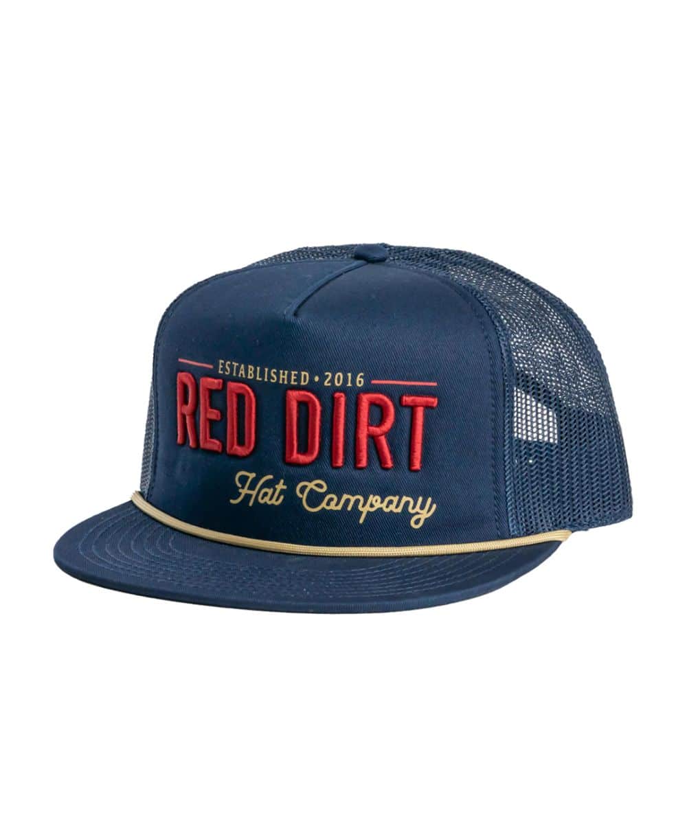 Red Dirt Papa Navy Gold Rop Hat-RDHC509