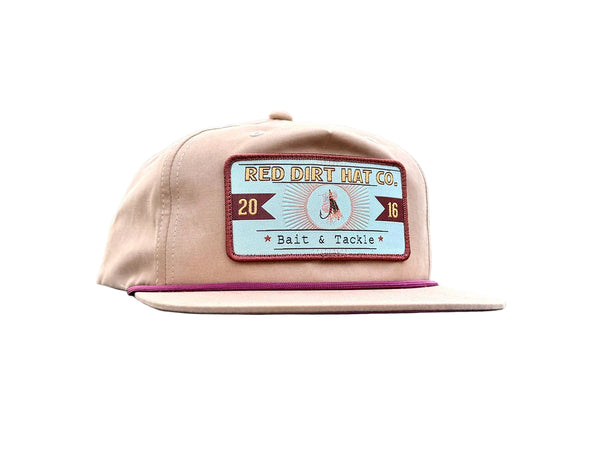 Red Dirt Catch and Release Tan and Maroon Rope Unstructured Hat - RDHC-510