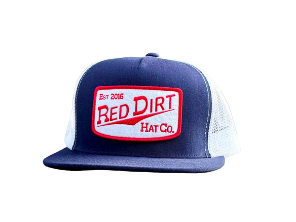 Red Dirt Fillin' Station Navy and White 5 Panel - RDHC-574