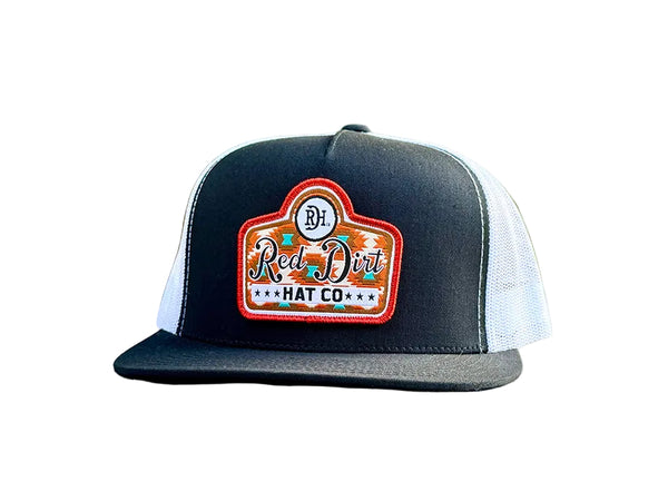 Red Dirt Gussied Up Black and White 5 Panel Hat - RDHC-576