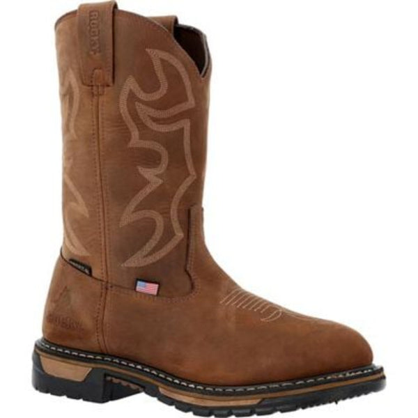 Rocky Men's Original Ride USA Made Steel Toe Western Work Boots RKW0419