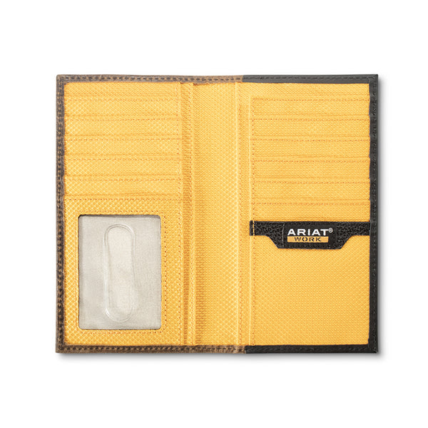 Ariat Rodeo Work Roughneck Black Checkbook Wallet - A3400701