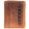 Hooey "Canyon" Trifold Roughy Wallet Distressed Tan/Brown Leather RTF008-TNBR