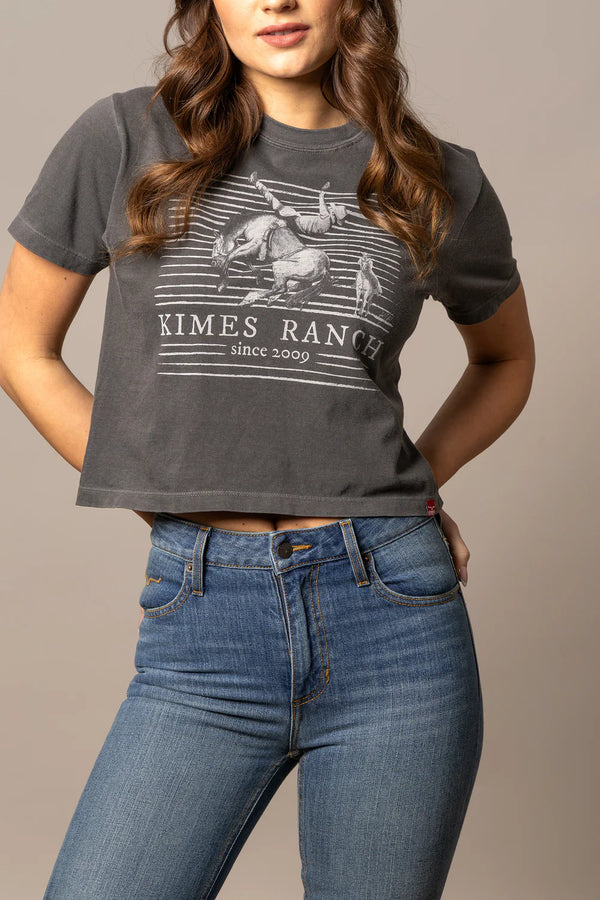 Kimes Ranch Ladies "Randy Bareback" Short Sleeve Tee - Pepper - BarebackPepper