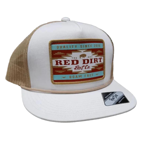 Red Dirt Desert Girt White and Tan Rope 5 Panel Hat - RDHC-563