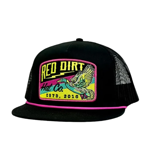 Red Dirt Top Flight Black Magenta Rope 5 Panel - RDHC-564