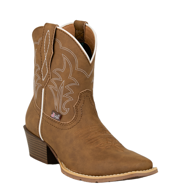 Justin Ladies Dee Brown Cowhide Leather Western Bootie  - GY9511