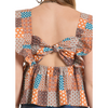 Rock & Roll Ladies Patch Print Flutter Tank-BW50T08102
