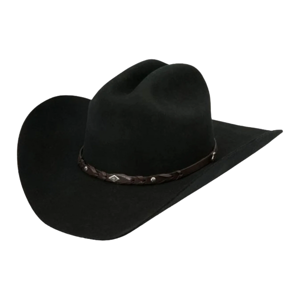Justin Men's 2X Lonestar Black Wool Felt Hat JF0242LNST40