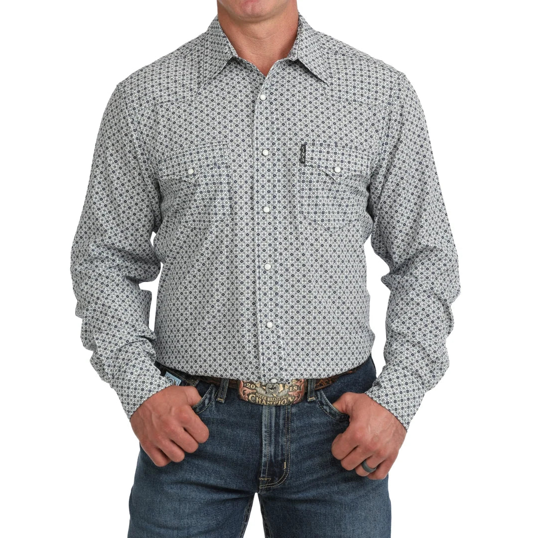 Cinch Men's Long Sleeve Print ArenaFlex Shirt- MTW1303111