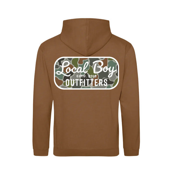 Local Boy Outfitters Brushwood Hoodie Retro Patch FC - Caramel Toffee - L1310035-CART