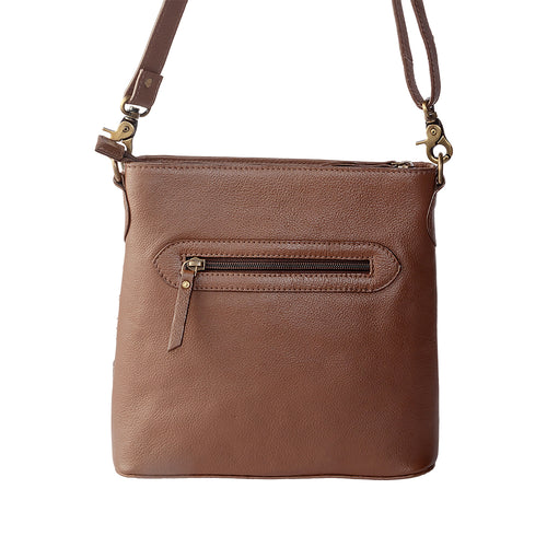 Myra Bag Glorious Rangelands Crossbody Bag In Brown And White - S-11872