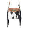 Myra Bag Sonora Charm Handtooled Bag in Black & White - S-12905