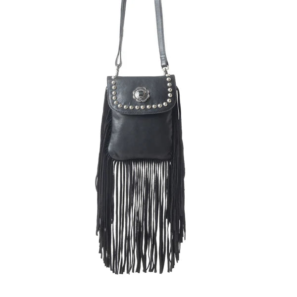Myra Bag Wild Noir Leather Bag in Raven Black - S-12940