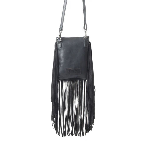 Myra Bag Wild Noir Leather Bag in Raven Black - S-12940