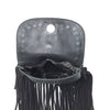 Myra Bag Wild Noir Leather Bag in Raven Black - S-12940