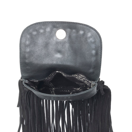 Myra Bag Wild Noir Leather Bag in Raven Black - S-12940