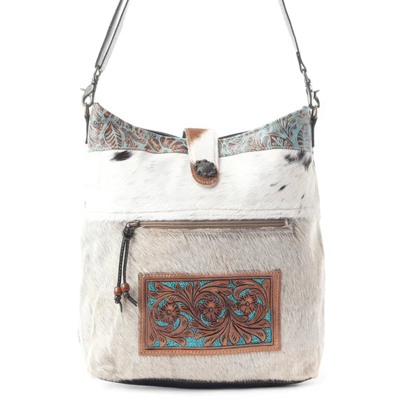 Myra Rustic Tinge Hand-Tooled Bag - S-4715