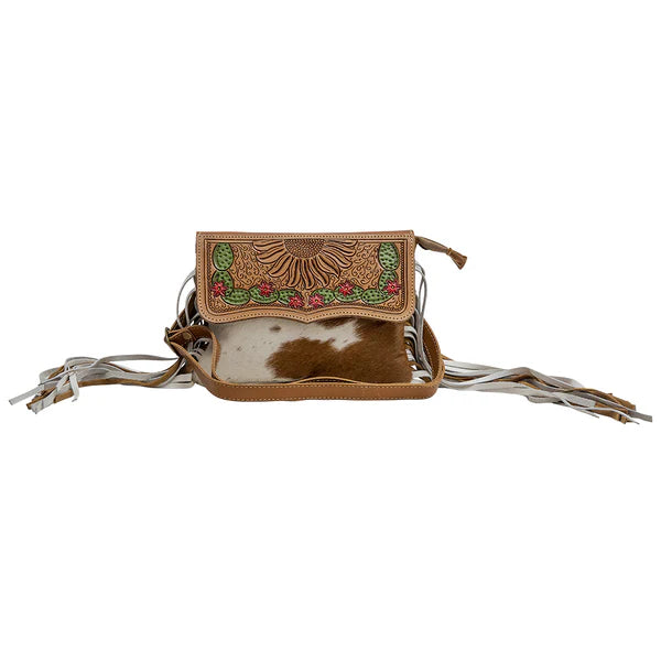Myra Glossy Moss Hand-Tooled Bag - S-6787