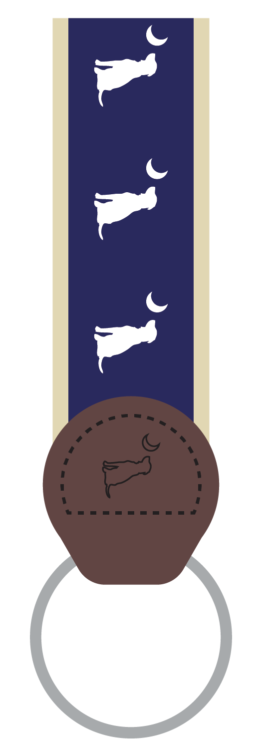 Local Boy Outfitters Keychain - Blue Dog and Moon - L2100009-BDM