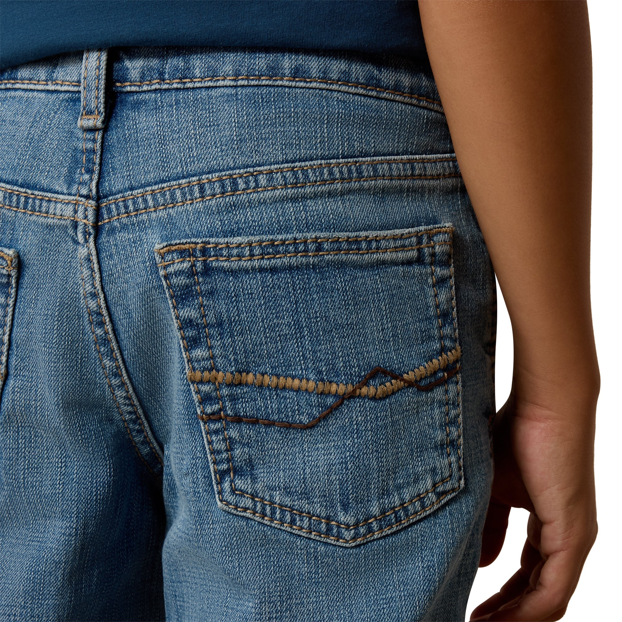 Ariat Youth Boy's Relaxed Boot Cut Barton Denim Blue Jeans - 10074790