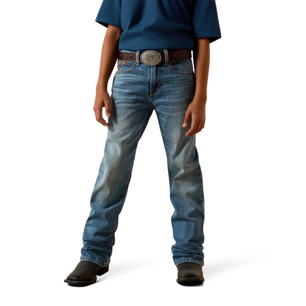 Ariat Youth Boy's Relaxed Boot Cut Barton Denim Blue Jeans - 10074790