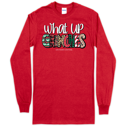 Southern Couture Tee Company What's Up Grinches Front Print SC1038RDLS