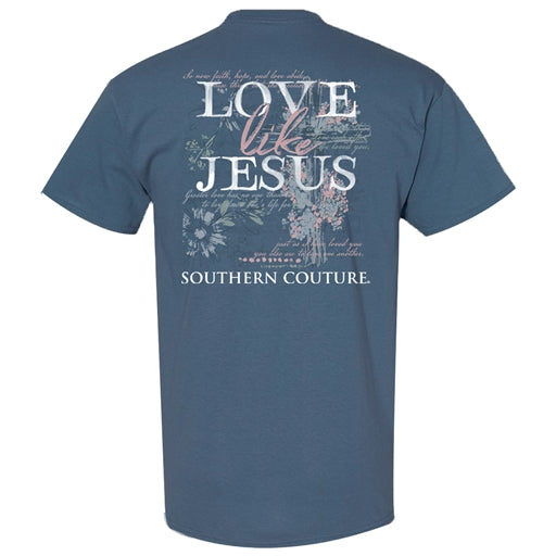 Couture Tee Company Love Like Jesus - Indigo- SC1229IN