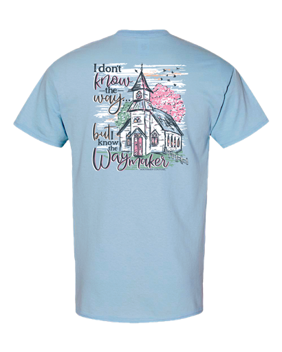 Couture Tee Company Waymaker Church - Light Blue - SC1324LTB