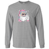 Couture Tee Company Soft Disco Santa Front Print on LS - Sport Grey - SC1452SPGLS