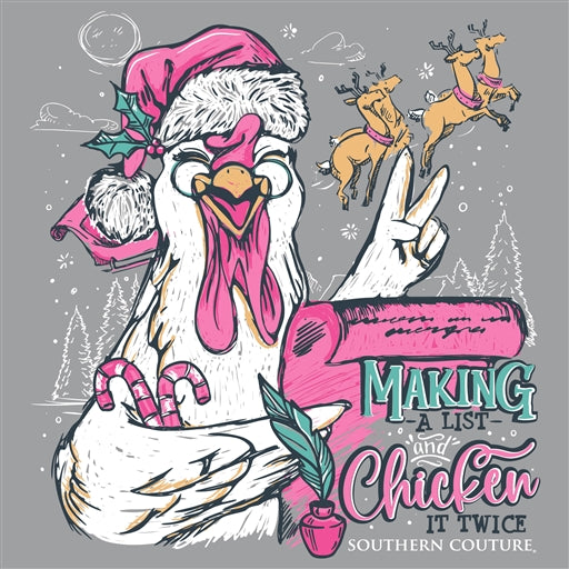 Couture Tee Company Classic Makin A List Chicken on LS - Sport Grey - SC1458SPGLS