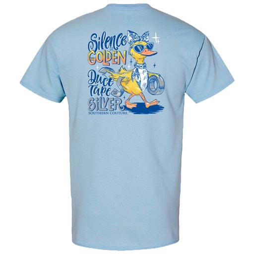 Couture Tee Company Classic Silence Is Golden - Light Blue - SC1493LTB