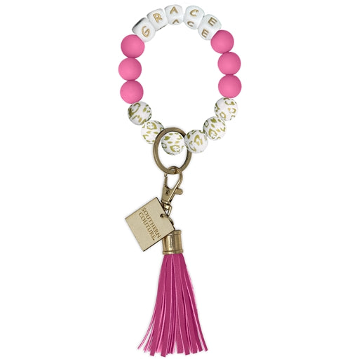 Couture Tee Company Silicone Beaded Bracelet Key Chain "Grace"-SCASB33