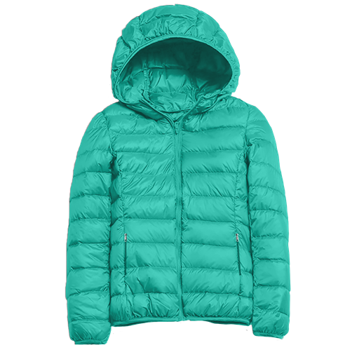 Couture Tee Company SC Packable Lightweight Puffer Jacket-Turquoise SCPJ54