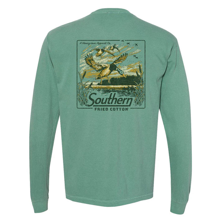 Southern Fried Cotton Long Sleeve Easy Landing - Light Green - SFM32211