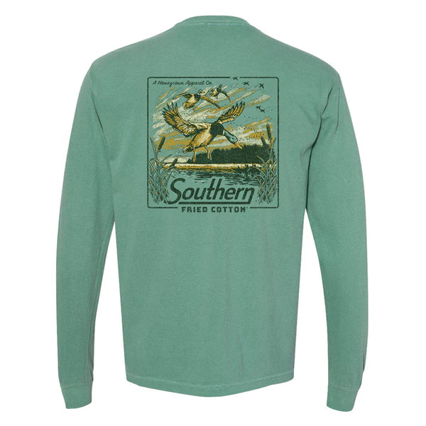 Southern Fried Cotton Long Sleeve Easy Landing - Light Green - SFM32211