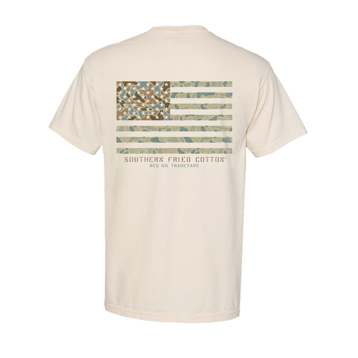 Southern Fried Cotton Ivory Old School USA TShirt-SFM12274
