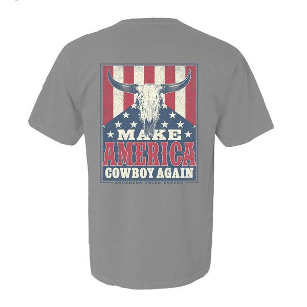 Southern Fried Cotton Granite Make America Cowboy Again TShirt-SFM12282