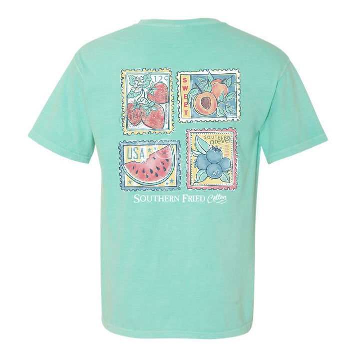 Southern Fried Cotton Chalky Mint Sweet Stamps TShirt-SFM12289