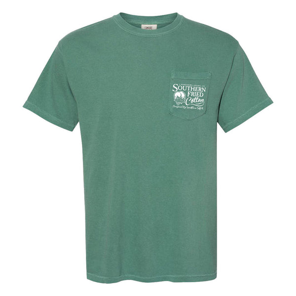 Southern Fried Cotton Light Green Bass Hunter TShirt-SFM12294