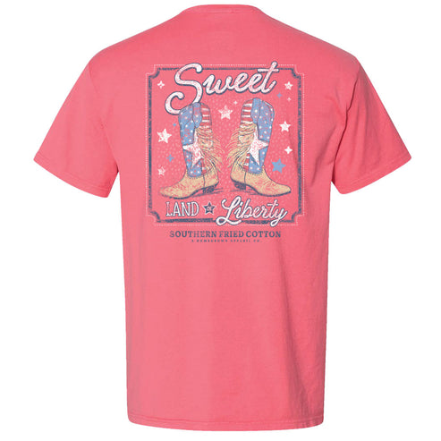 Southern Fried Cotton Sweet Liberty Boots TShirt-SFM12201