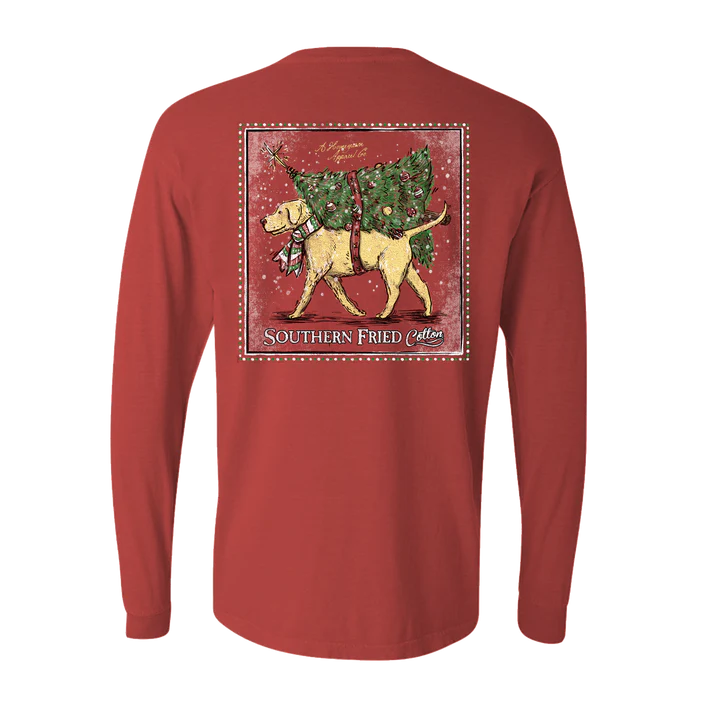 Southern Fried Cotton Long Sleeve Special Delivery - Crimson Fall - SFM32207