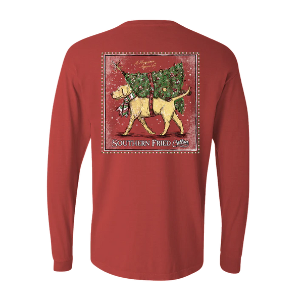 Southern Fried Cotton Long Sleeve Special Delivery - Crimson Fall - SFM32207