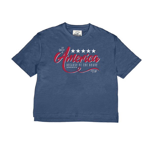 Southern Fried Cotton American Script - Blue Jean - SFTR12353
