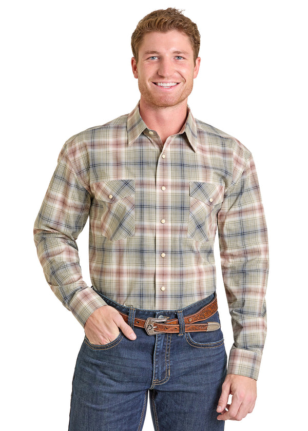 Panhandle Men's Long Sleeve Two-Pocket Snap - SMN2S07413