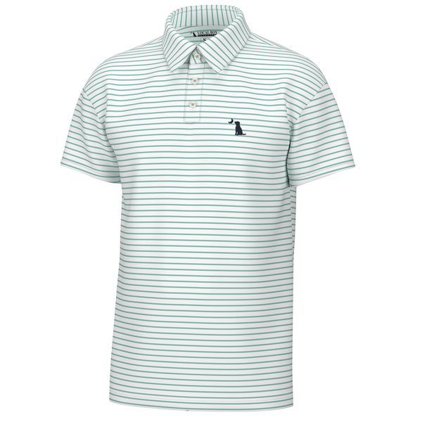 Local Boy Edisto Turquoise White Polo Shirt-L1200010-TQW