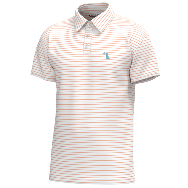 Local Boy Edisto Polo Peach and White - L1200010-PCW