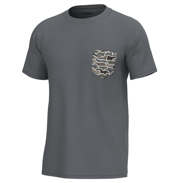 Local Boy Heather Blend Crew Graphite Cool Oak TShirt-L1400082-GCO