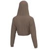 Local Girl Velvet Fleece Cropped Hoodie - Cocoa - L5130016-COCO